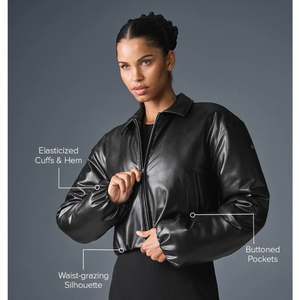 BRAND NEW ALO FAUX LEATHER JACKET